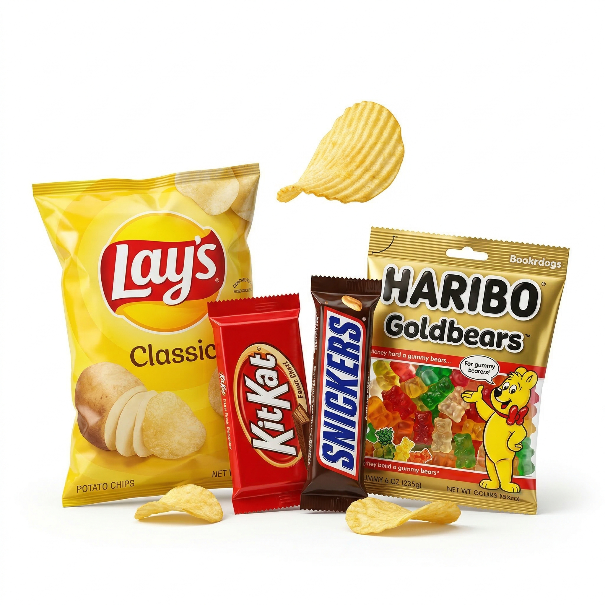 الحلويات والشيبس