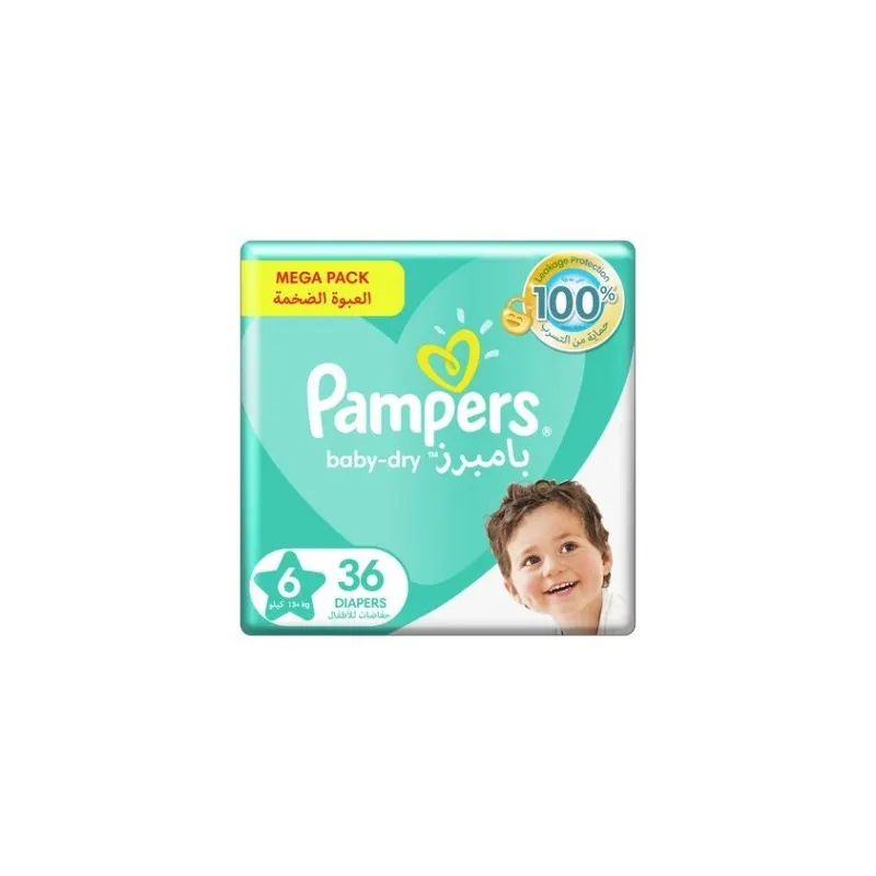 حفاضات بامبرز جامبو 2* عملاقة رقم 6*36