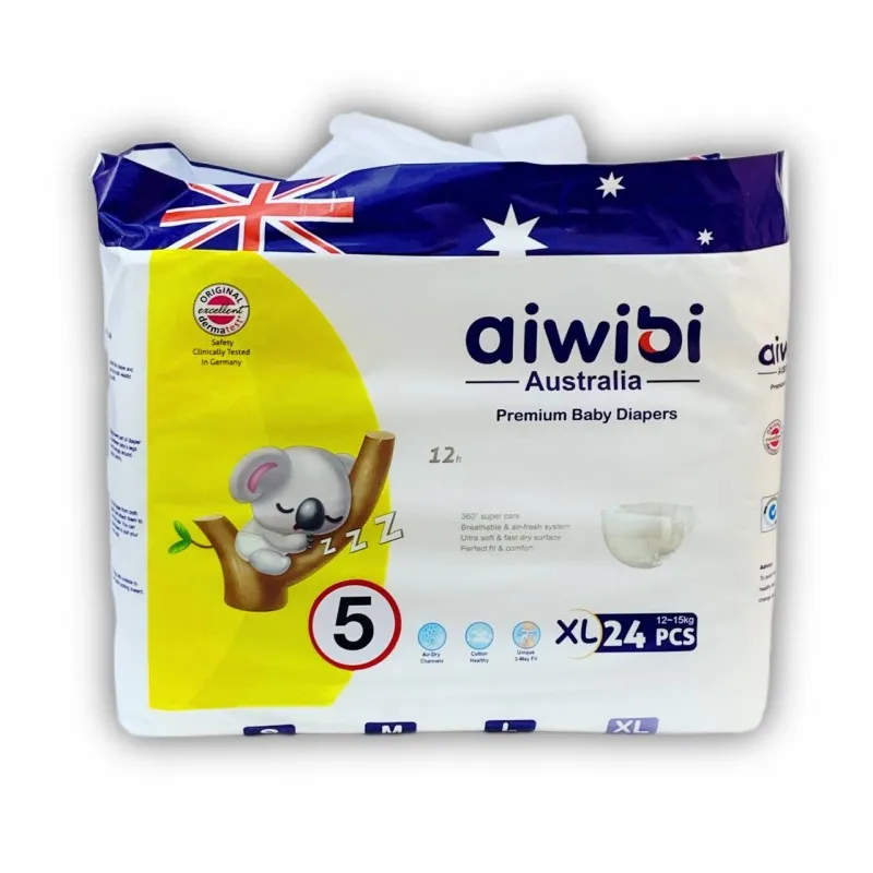 AIWIBI حفاظات رقم 5 /24 قياس XL