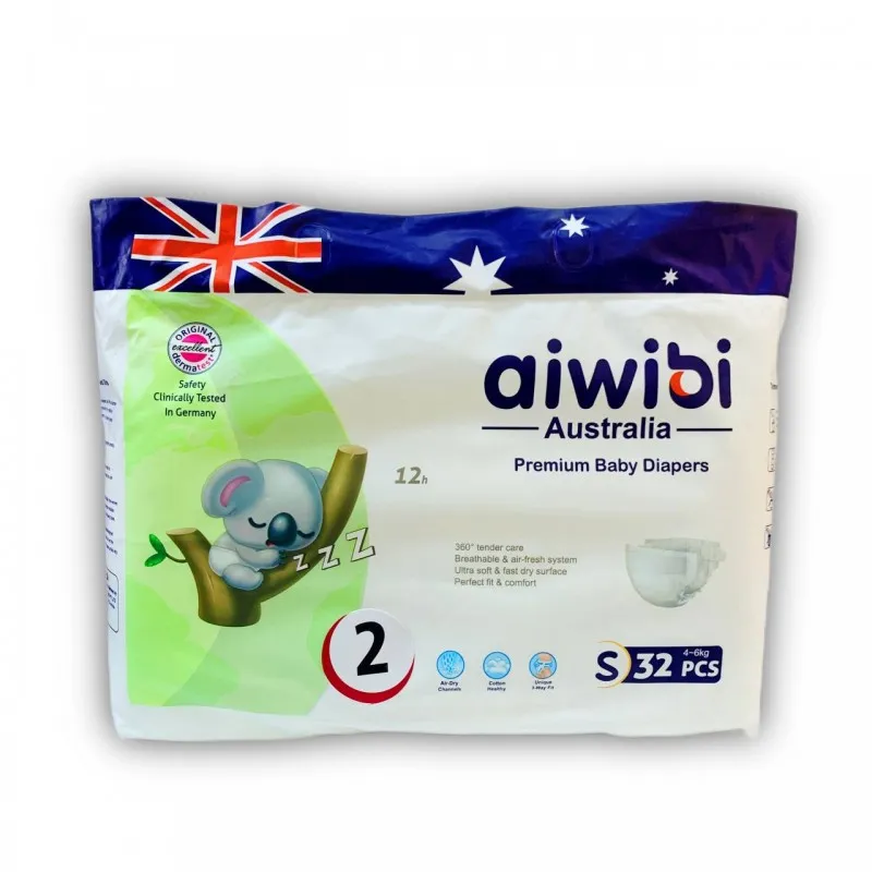 AIWIBI حفاظات رقم 2 /32 متوسط
