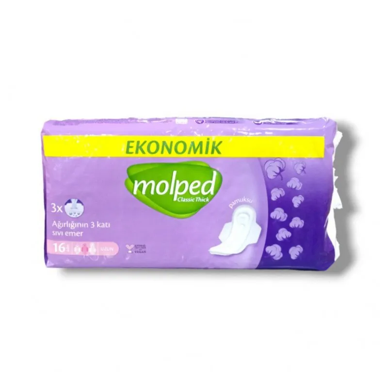 مولبيد فوطة نسائية كلاسيك طويلة 16 قطعة *16