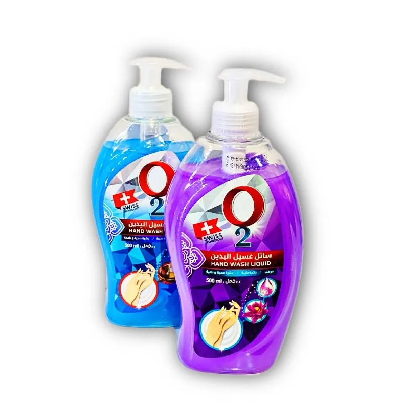 O2 سائل غسيل اليدين 500 مل *12 مشكل