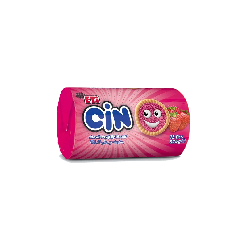 ETI CIN بسكويت مع جيلي مشكل 325 غم *12