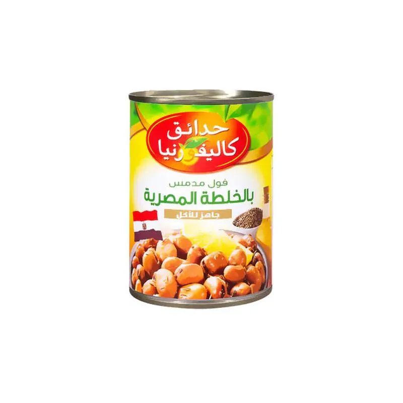 حدائق كاليفورنيا فول مدمس بالخلطة المصرية 400 غم *12