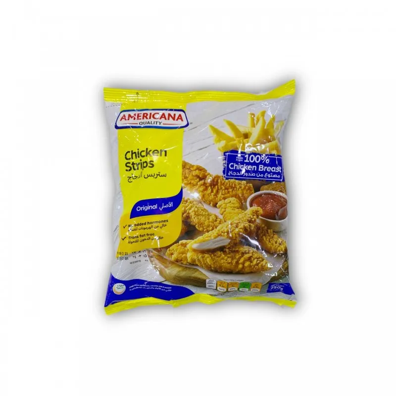 امريكانا ستربس الدجاج كيس 750 غم *10