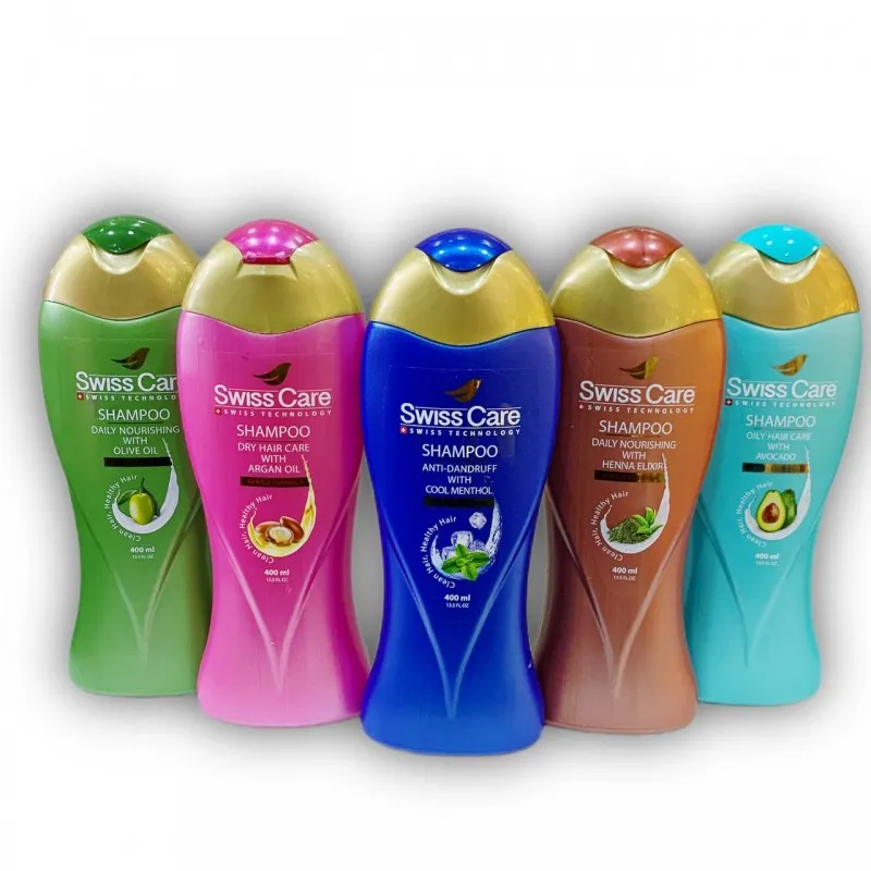 SWISS CARE شامبو + بلسم للشعر 400 مل *6 مشكل